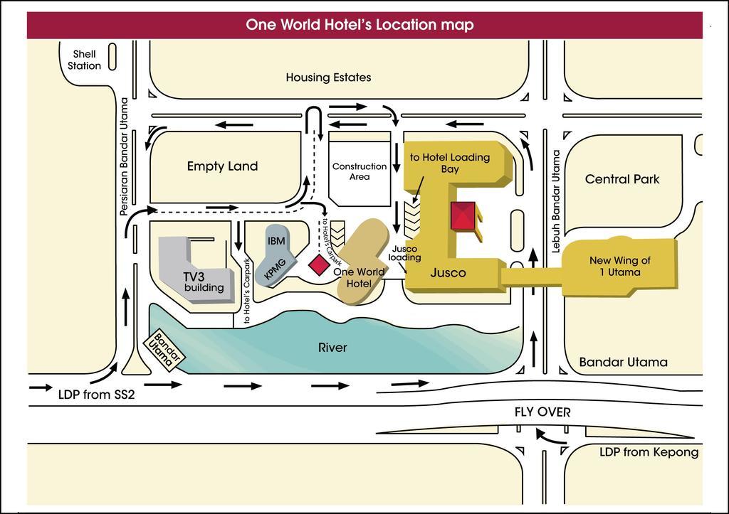One World Hotel Петалинг Джая Екстериор снимка Location map